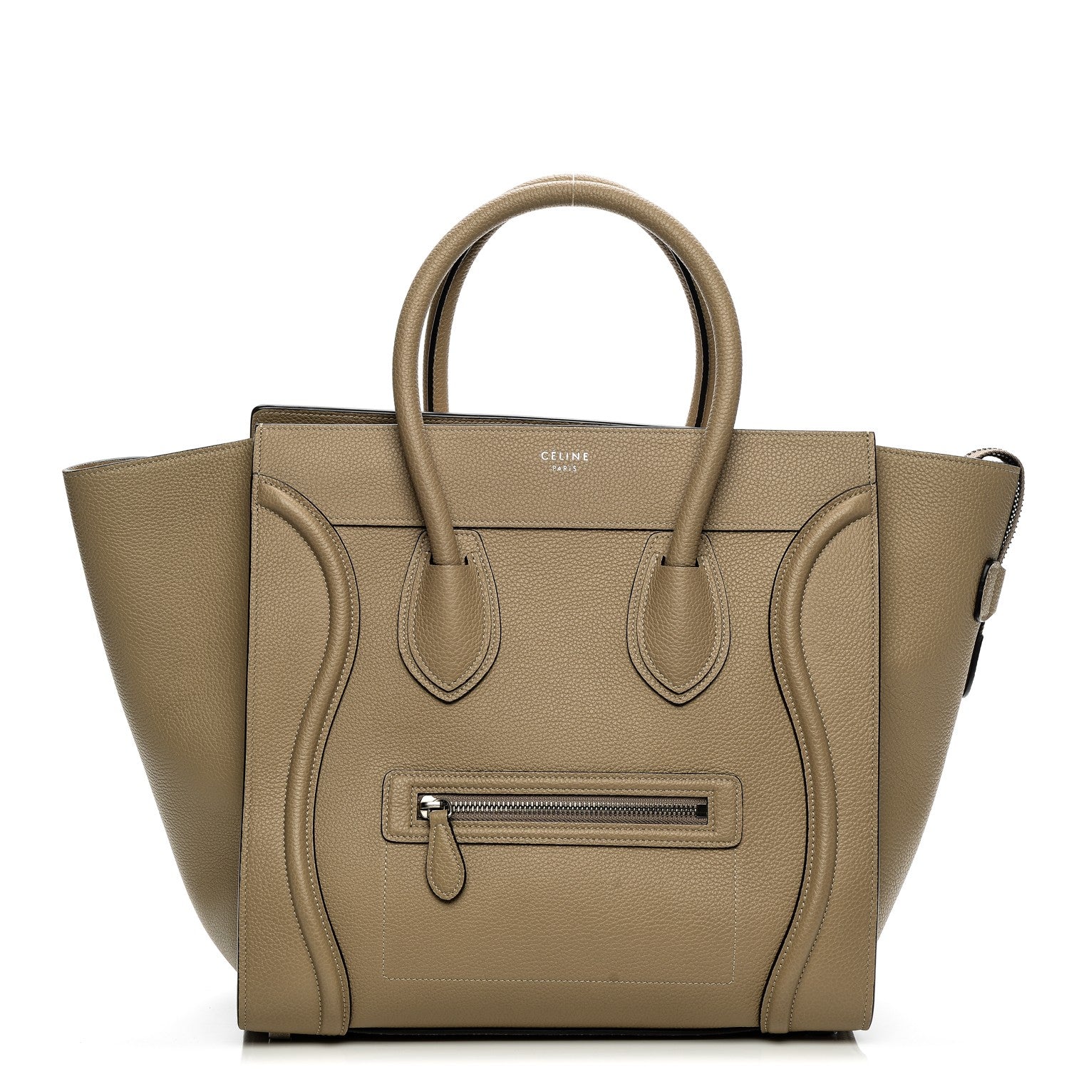 Celine Drummed Calfskin Mini Luggage Dune 1 of 9