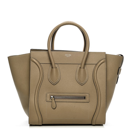 Celine Drummed Calfskin Mini Luggage Dune 1 of 9