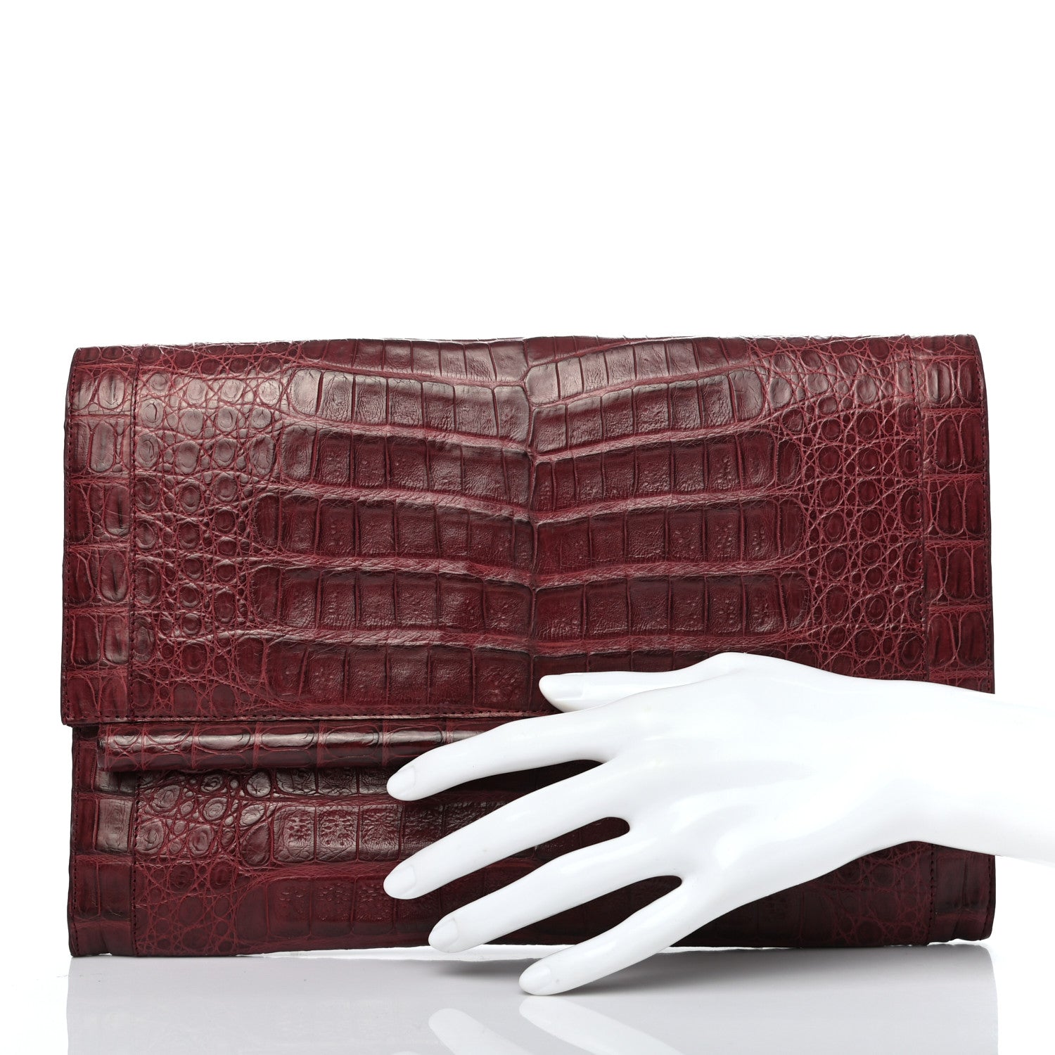 Nancy Gonzalez Crocodile Bar Clutch Purple 2 of 8