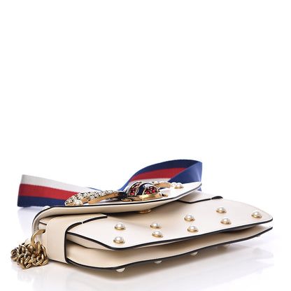 Gucci Nappa Pearl Studded Mini Queen Margaret Broadway Shoulder Bag Mystic White 4 of 11