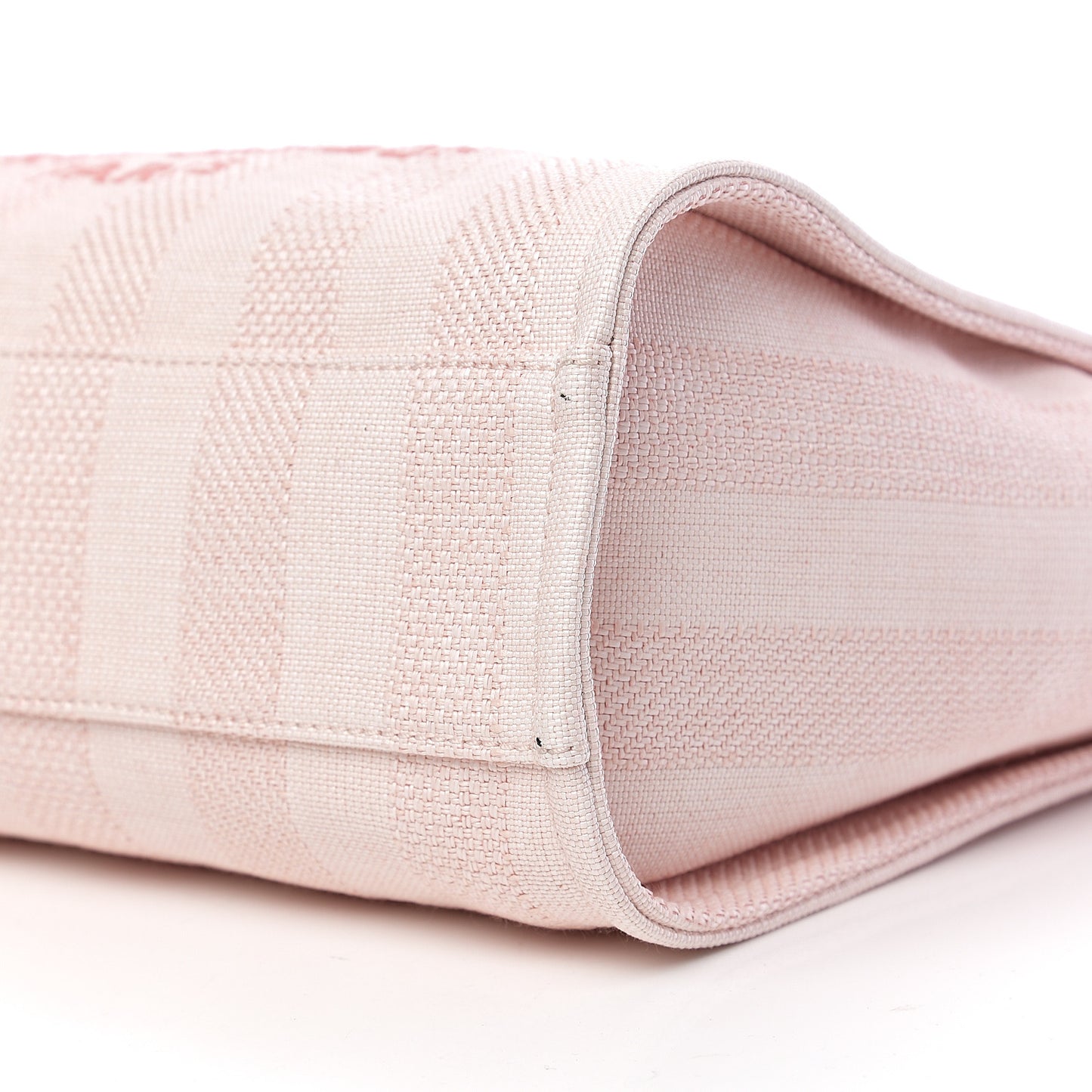 Mixed Fibers Striped Small Deauville Tote Light Pink