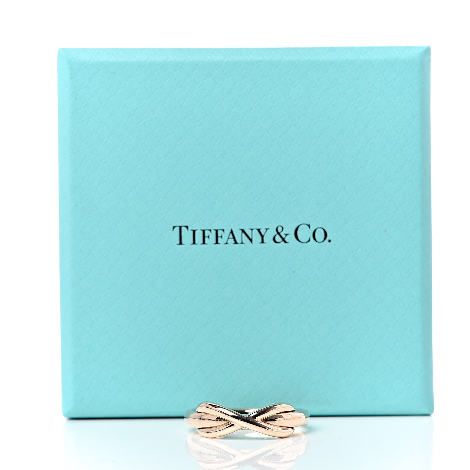 Tiffany 18K Rose Gold Infinity Ring 50 5.25 6 of 6