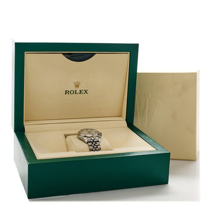 Rolex Stainless Steel 18K White Gold Diamond Mother of Pearl 31mm Oyster Perpetual Datejust Watch 178274 5 of 5