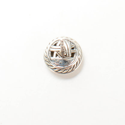 David Yurman Sterling Silver Pave Diamond 6mm Cerise Earrings 4 of 5