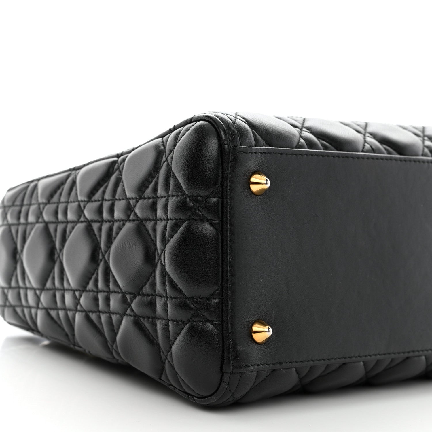 Christian Dior Lambskin Cannage Medium Lady Dior Black 8 of 10