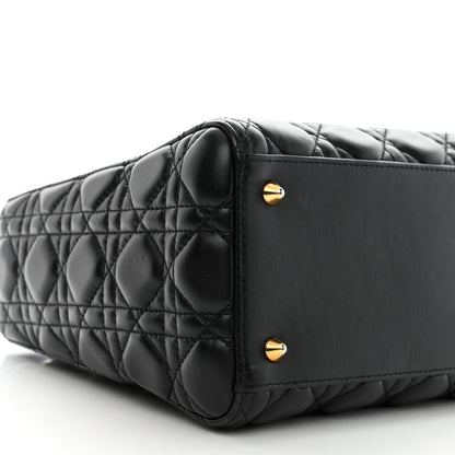 Christian Dior Lambskin Cannage Medium Lady Dior Black 8 of 10