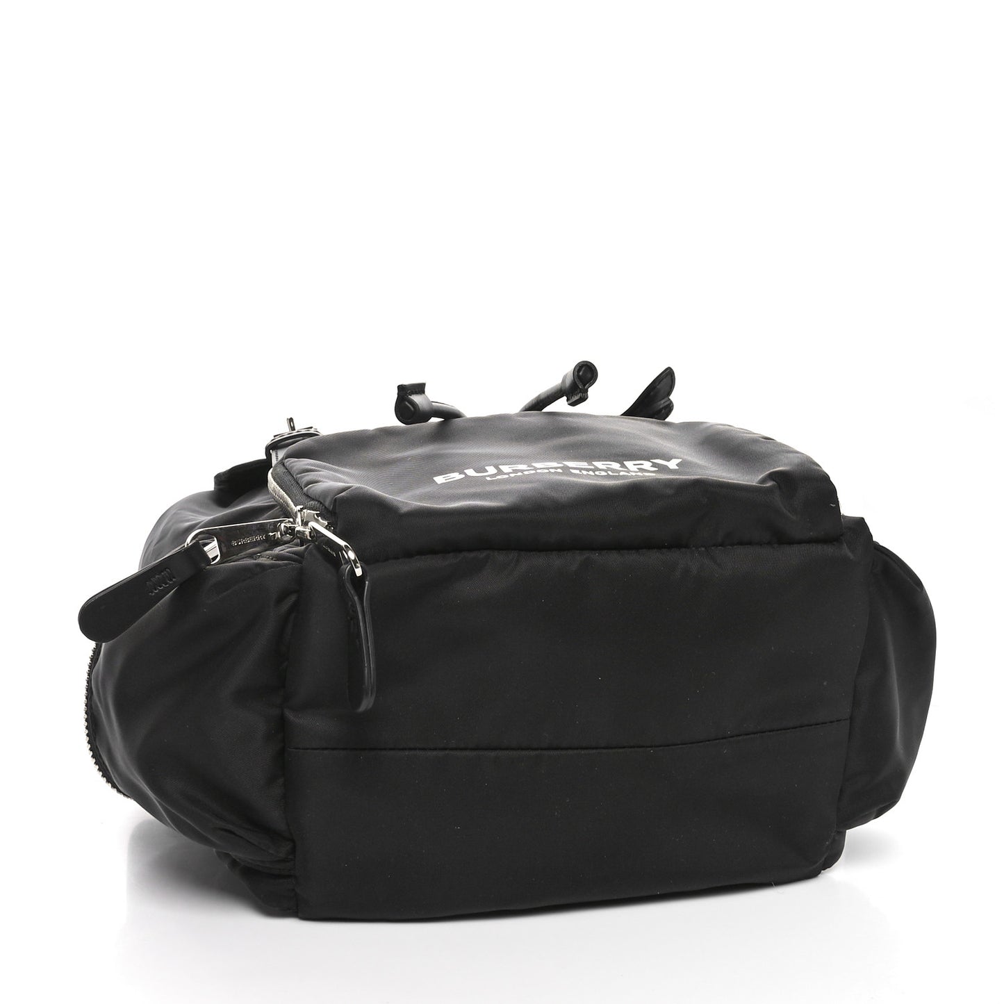 Nylon Logo Print Medium Rucksack Backpack Black