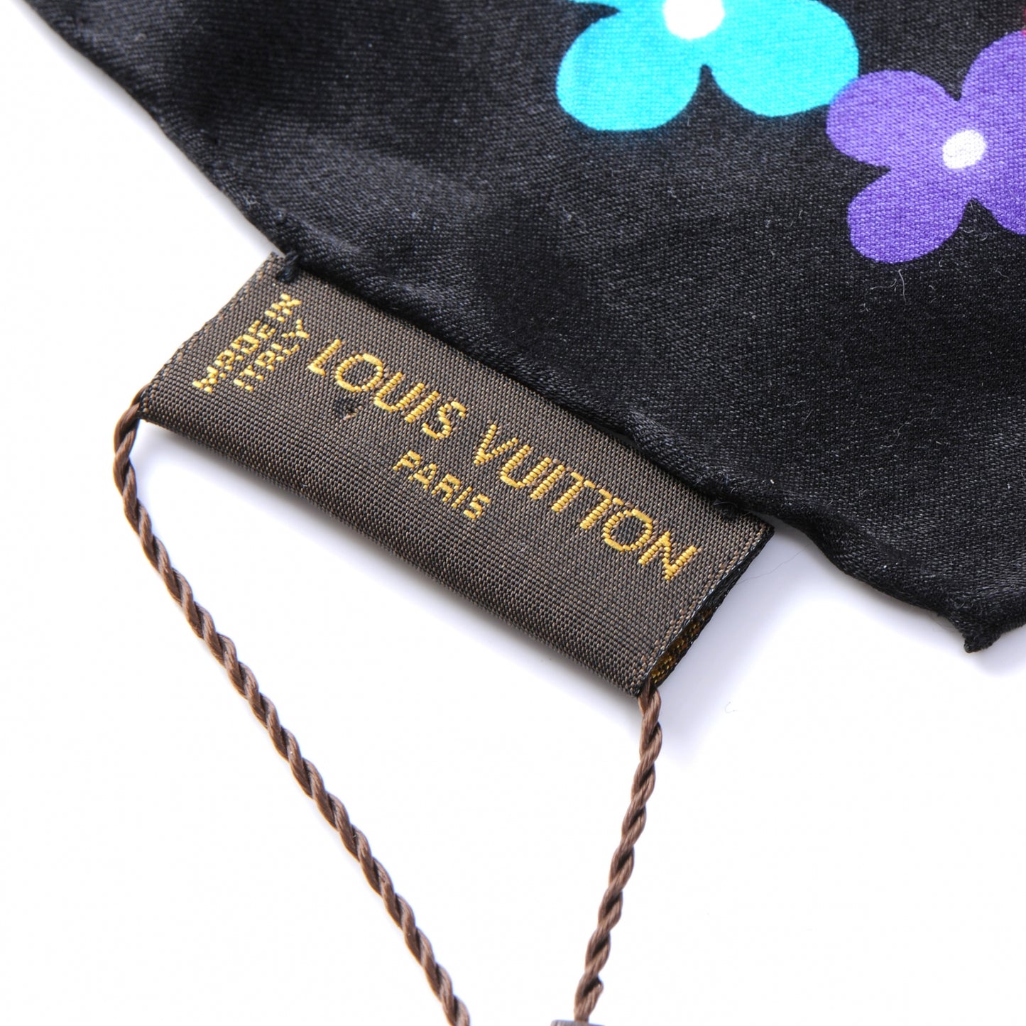 Silk Farandole Square Scarf Black