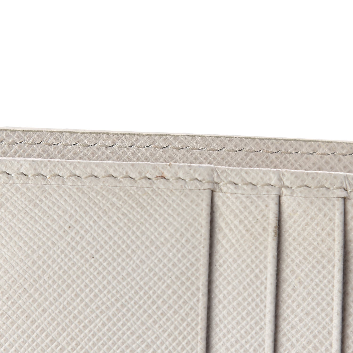 Prada Saffiano Shine Monochrome Bi-Fold Wallet Talco 12 of 12