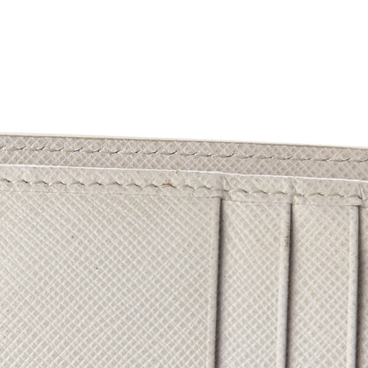 Prada Saffiano Shine Monochrome Bi-Fold Wallet Talco 12 of 12