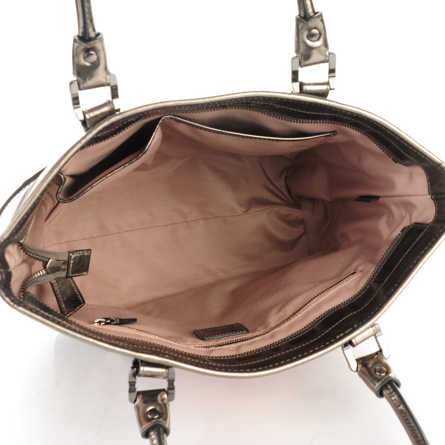 Patent Supernova Check Medium Denham Tote Dark Nickel