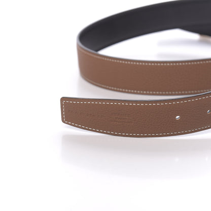 Hermes Box Togo 32mm H Belt 85 Black Gold 5 of 6