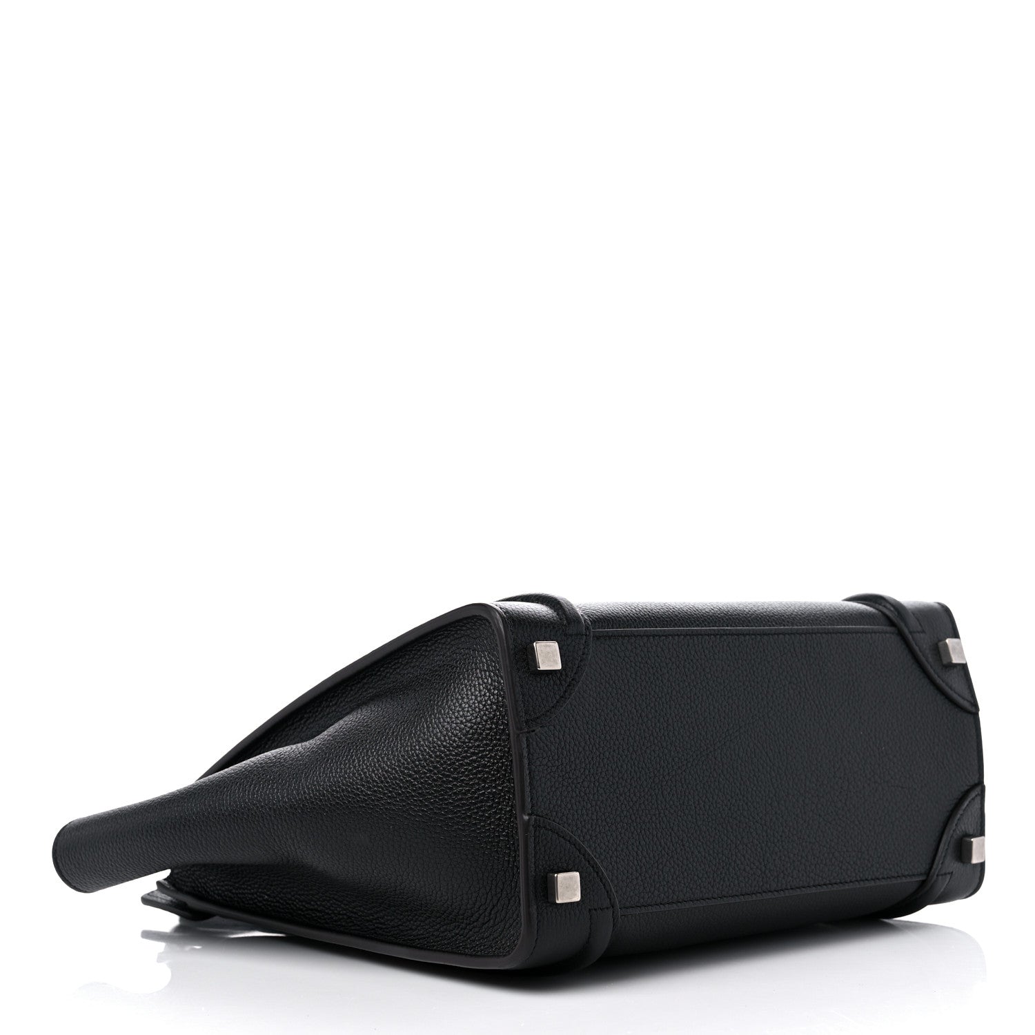 Celine Drummed Calfskin Micro Luggage Black 4 of 10