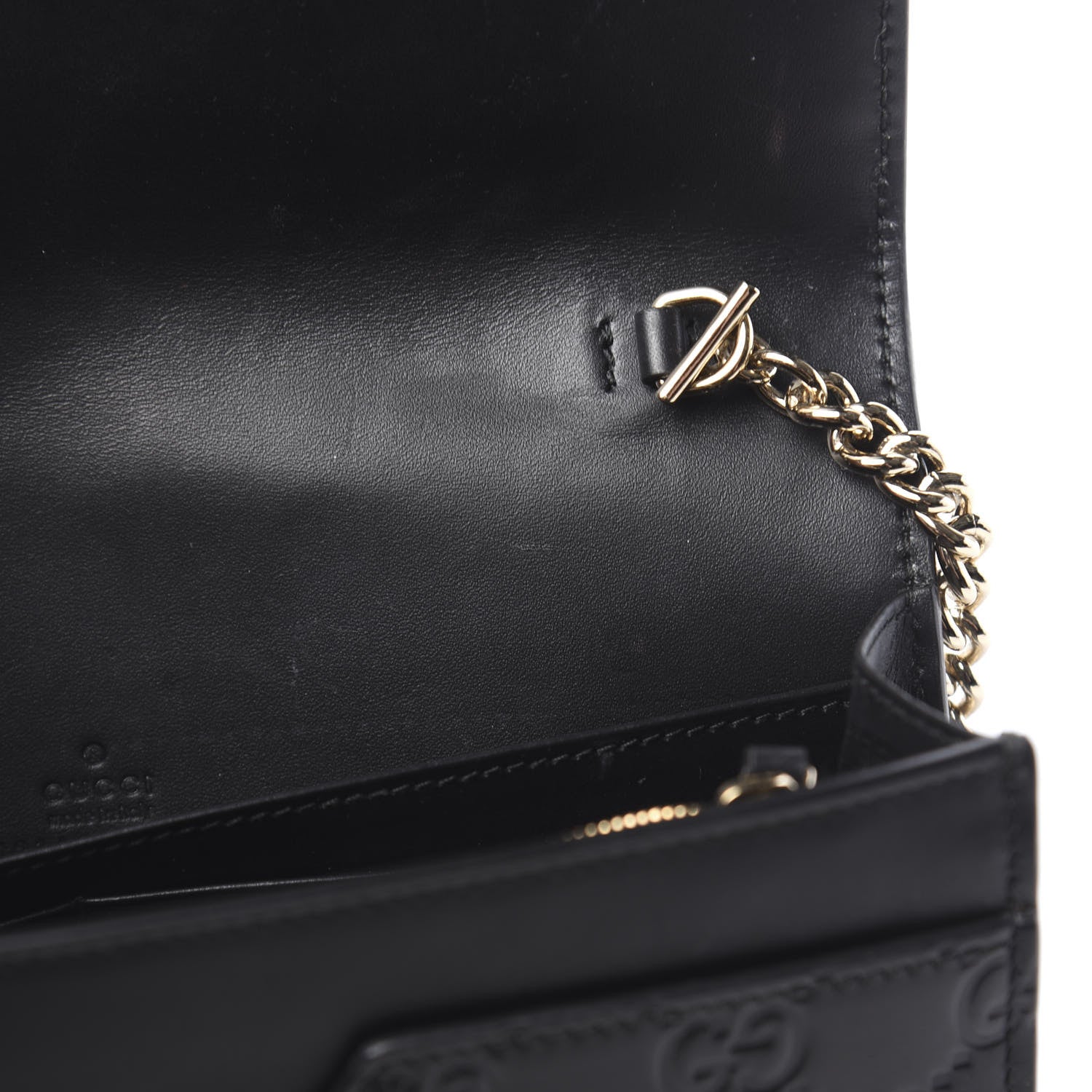Gucci Guccissima Signature Bowy Chain Wallet Black 8 of 16