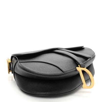 Christian Dior Grained Calfskin Saddle Bag Black 4 of 8