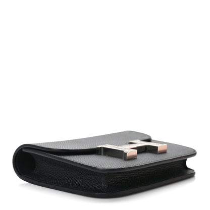 Hermes Epsom Lizard Constance Slim Wallet Black 5 of 8