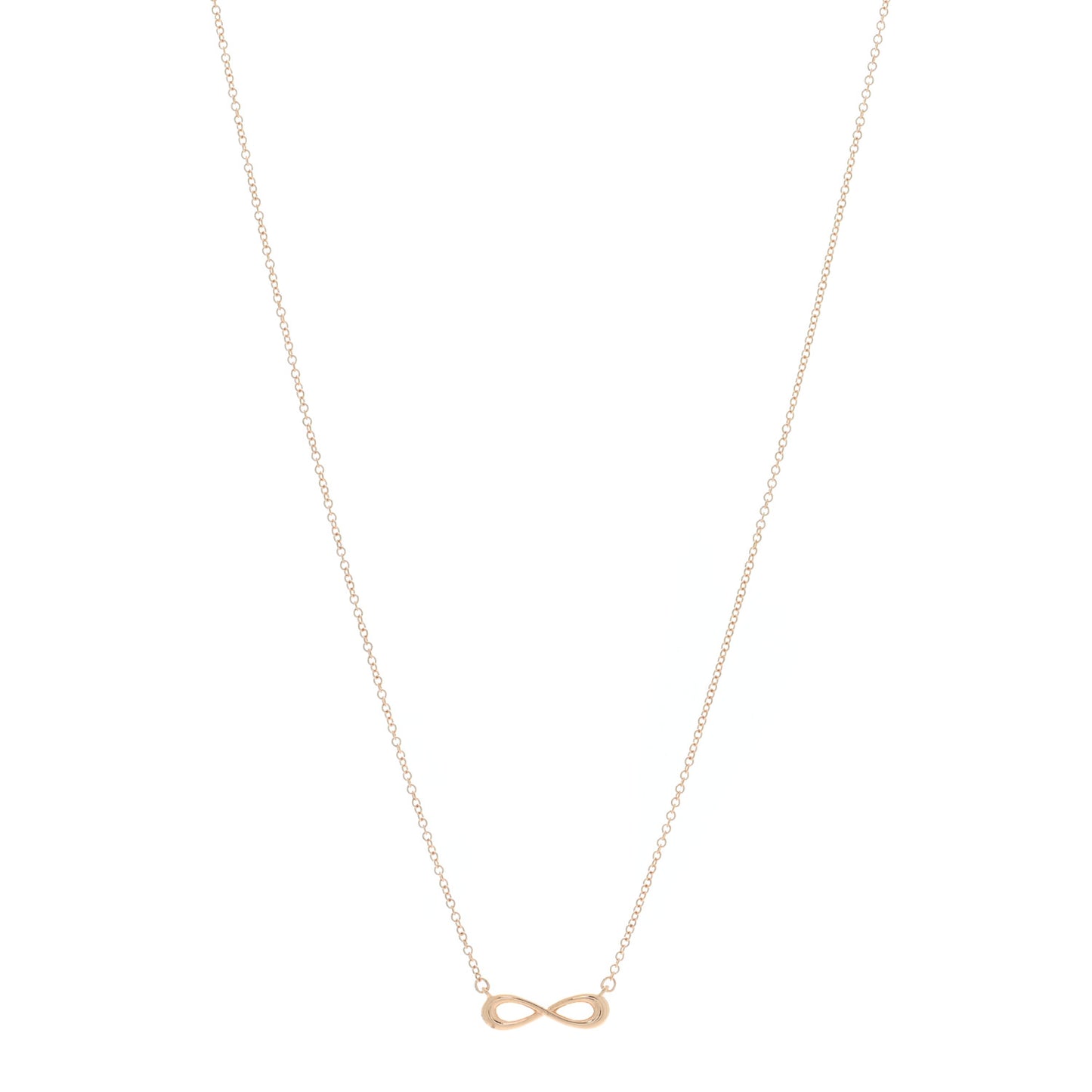 18K Rose Gold Infinity Pendant Necklace