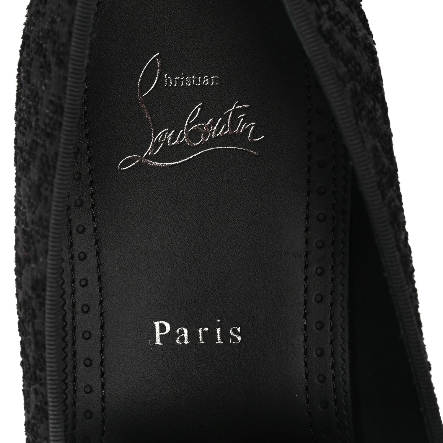 Christian Louboutin Embroidered Mens Flat Loafer 43 Black 8 of 8