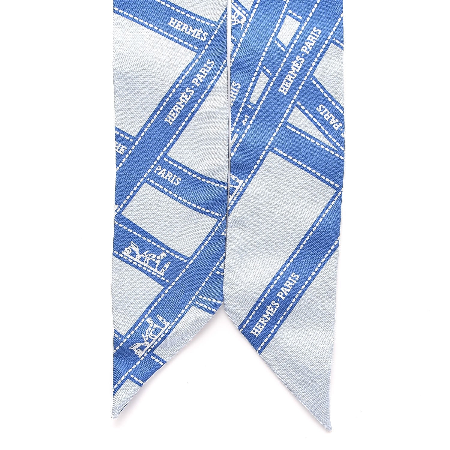 Hermes Silk Bolduc Twilly Bleu 3 of 5