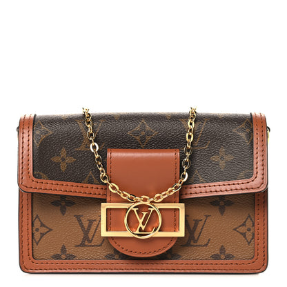Louis Vuitton Reverse Monogram Dauphine Chain Wallet 1 of 10