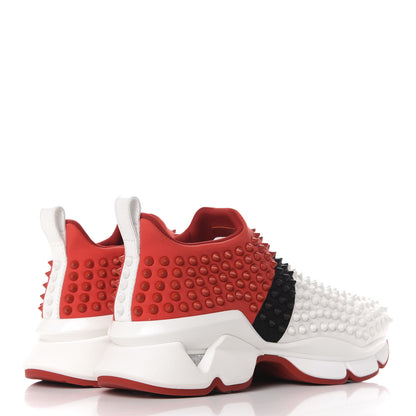 Christian Louboutin Neoprene Mens Tricolore Spike Sock Flat Sneakers 41 Version Multi 5 of 9