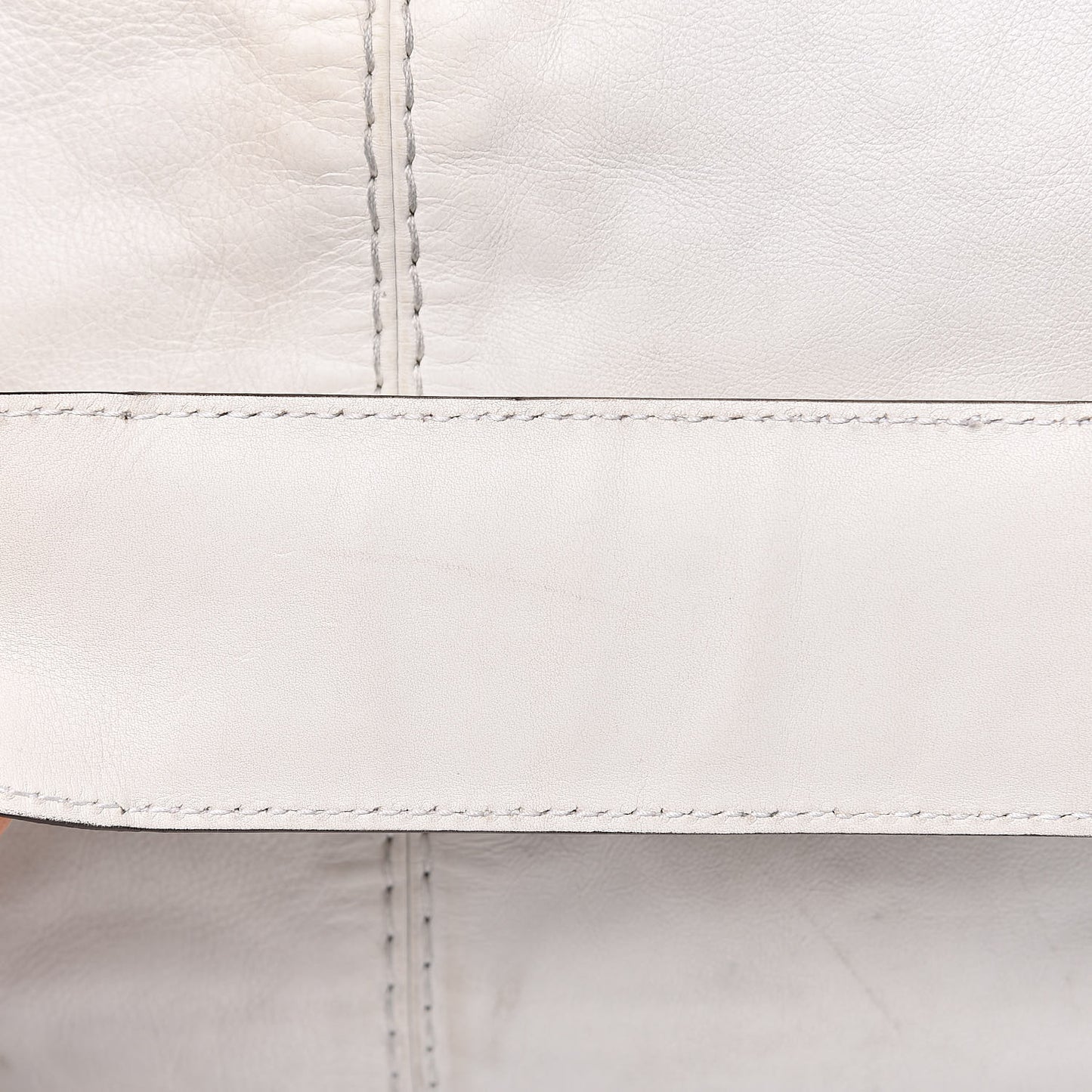 Calfskin Top Handle Tote White