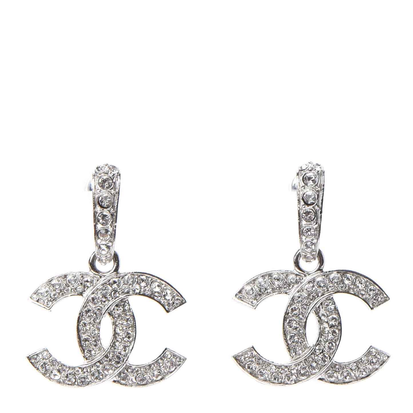 Crystal Palais Garnier CC Drop Earrings Silver