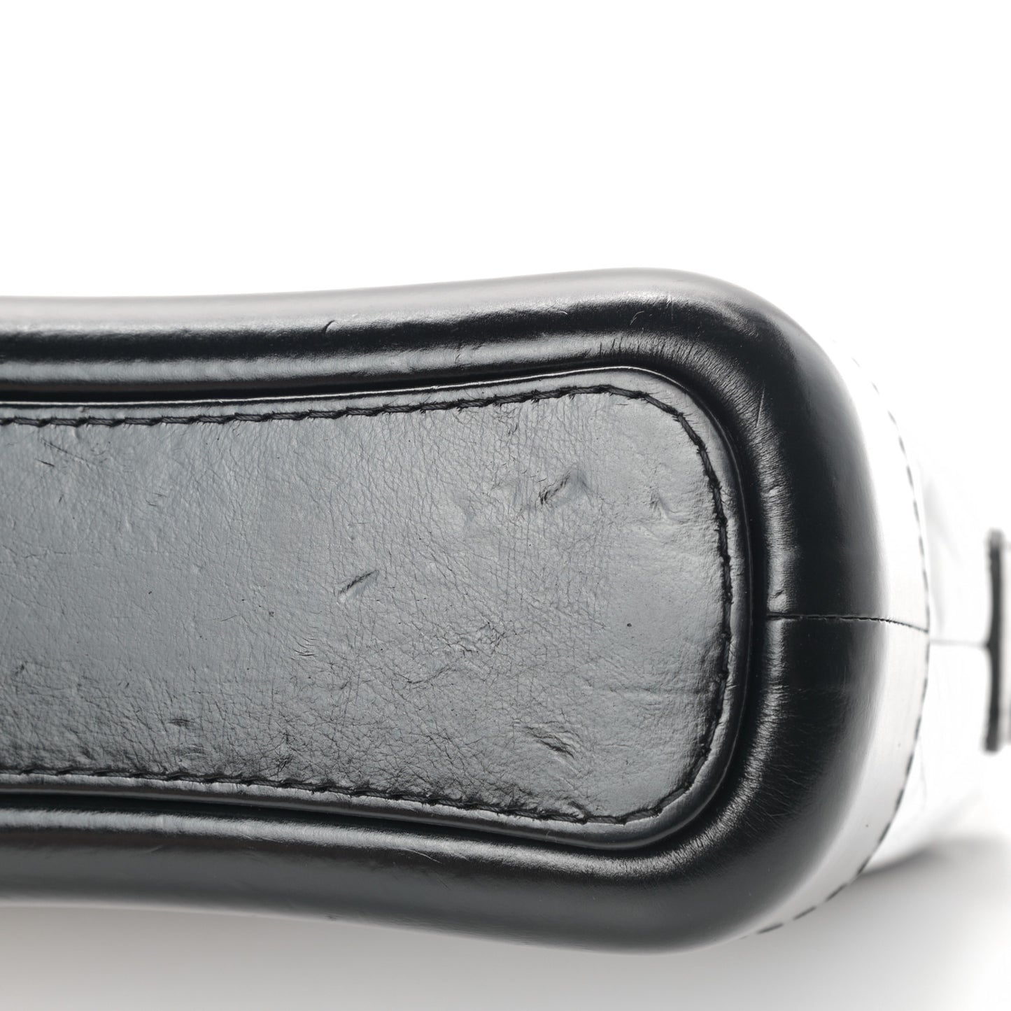 Aged Calfskin Quilted Small Gabrielle Hobo Black White