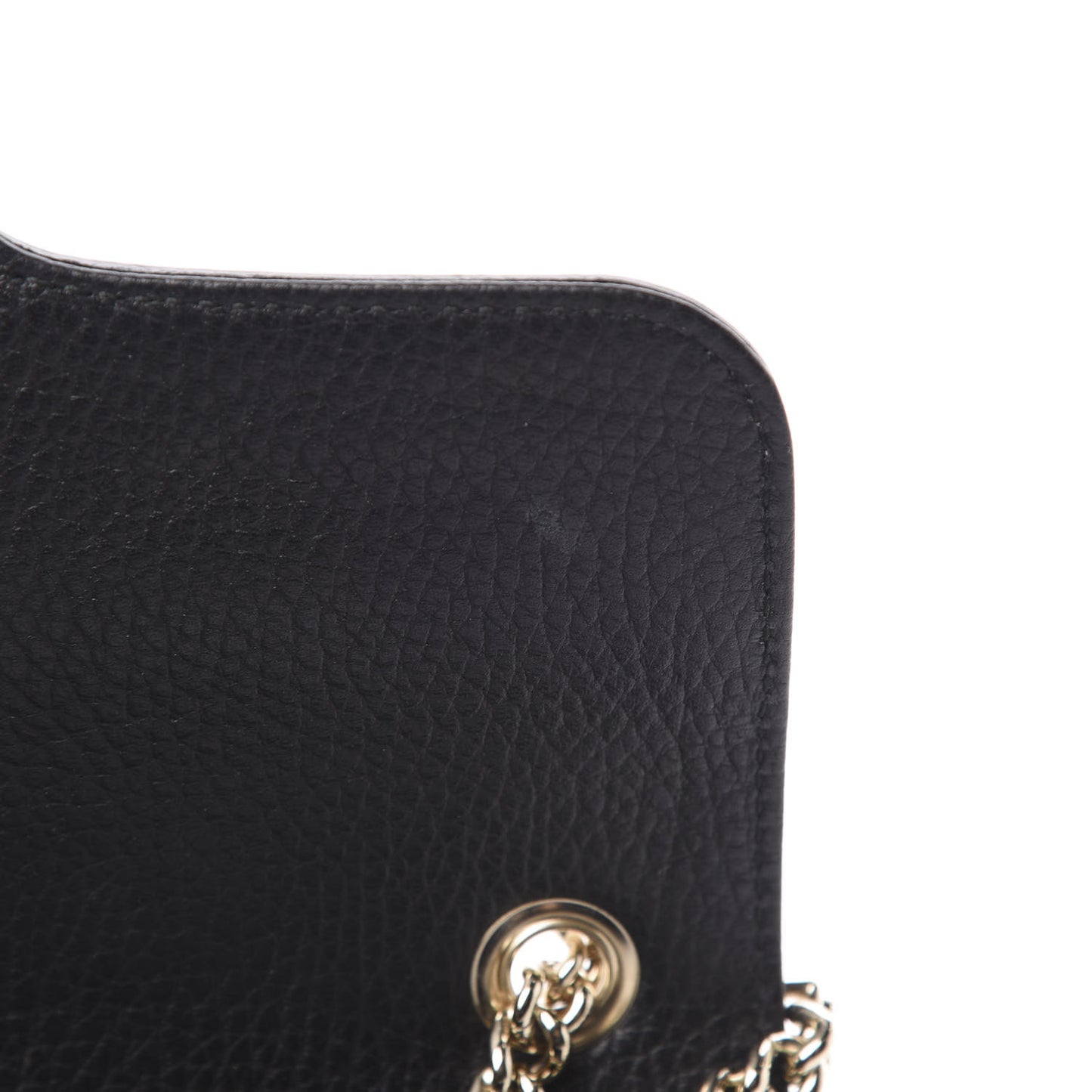 Dollar Calfskin Small Interlocking G Shoulder Bag Black