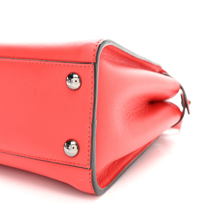Fendi Vitello Seta Nappa Mini Plexi Handle Peekaboo Iconic Satchel Pomodoro 9 of 9