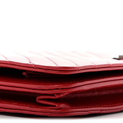 Chanel Glazed Calfskin Quilted Coco Boy Wallet On Chain WOC Red 9 of 13