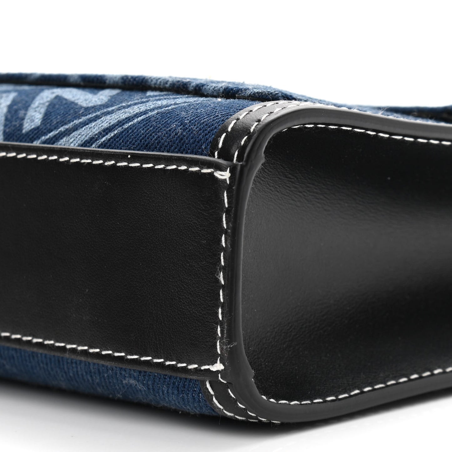 Denim Smooth Calfskin Mini Pocket Bag Blue