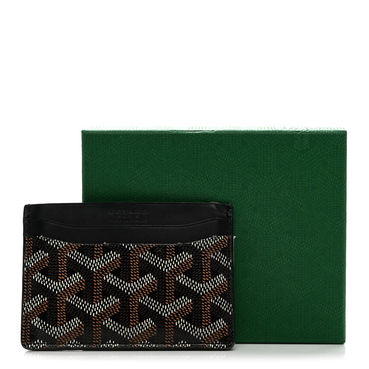 Goyardine Saint Sulpice Card Holder Black