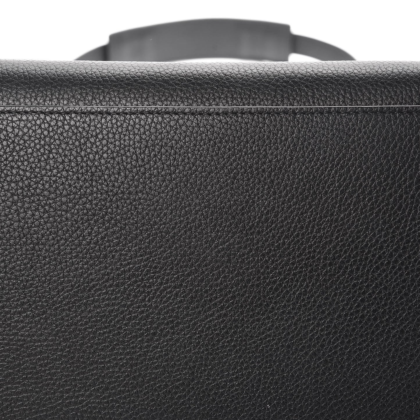 Drummed Calfskin Suede Small Trapeze Black