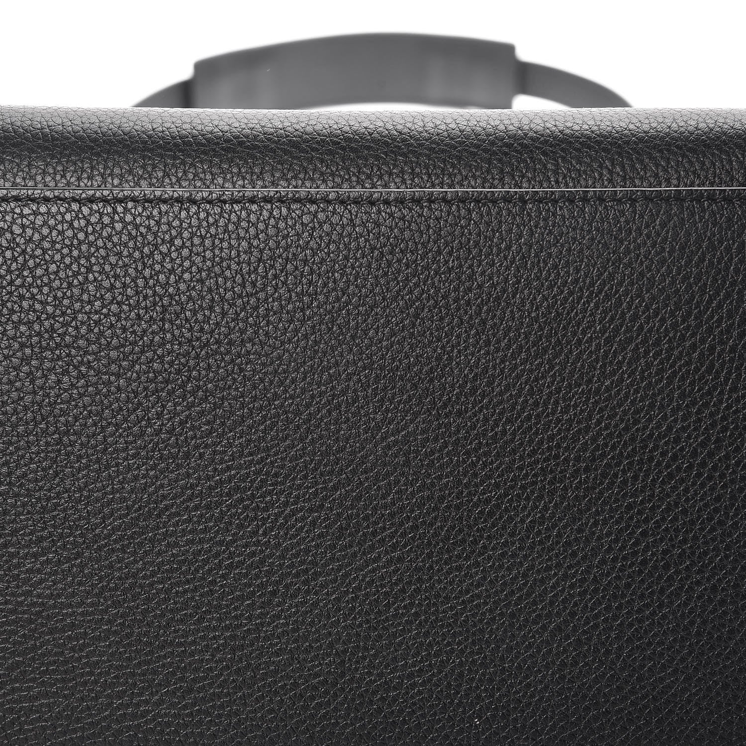 Celine Drummed Calfskin Suede Small Trapeze Black 9 of 13