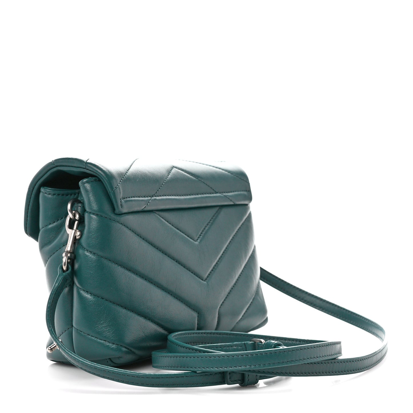 Calfskin Y Quilted Monogram Toy Loulou Satchel Dark Turquoise
