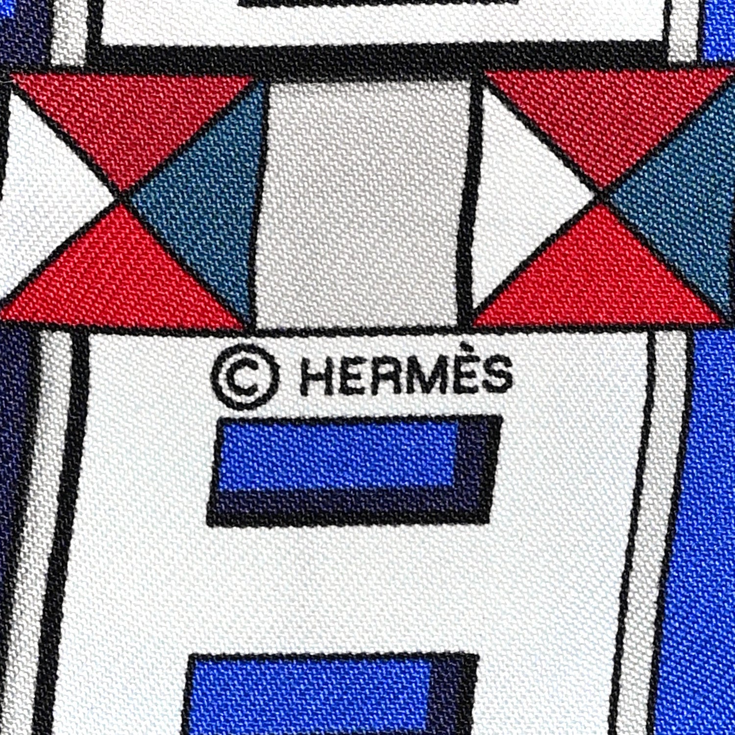 Hermes Silk Carre En Boucles Twilly Bleu Roy Ardoise Rouge 1935697