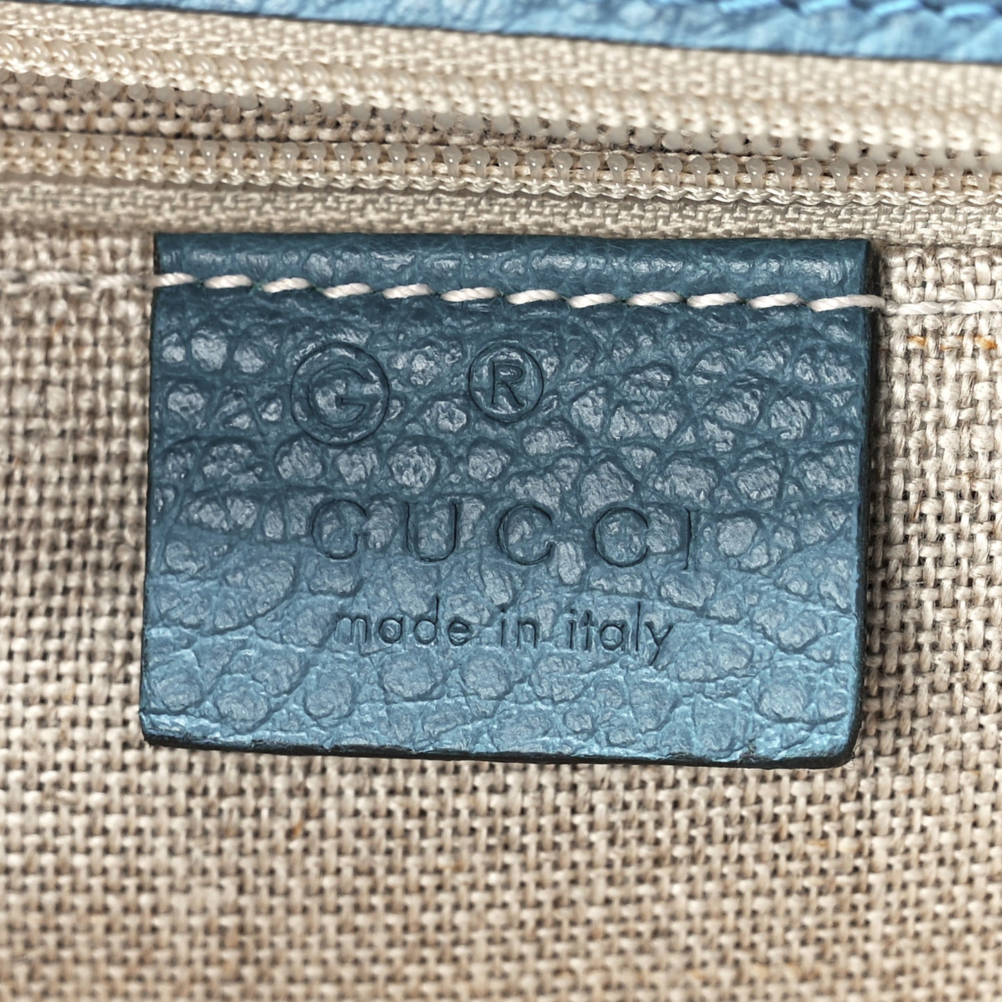 Dollar Calfskin Interlocking G Shoulder Bag Deep Cobalt