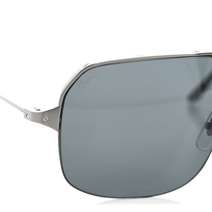 Cartier Metal Santos De Cartier Aviator Sunglasses CT0230S Silver 8 of 9