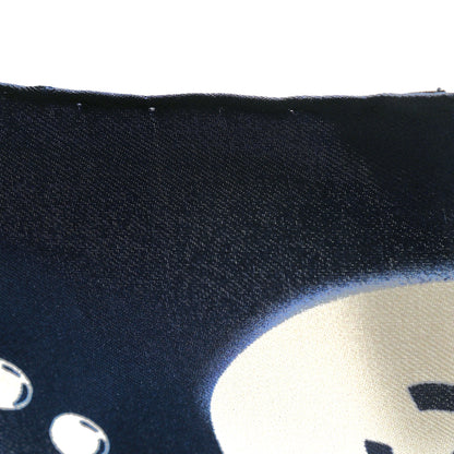 Chanel Silk CC Scarf Navy Ivory 4 of 4