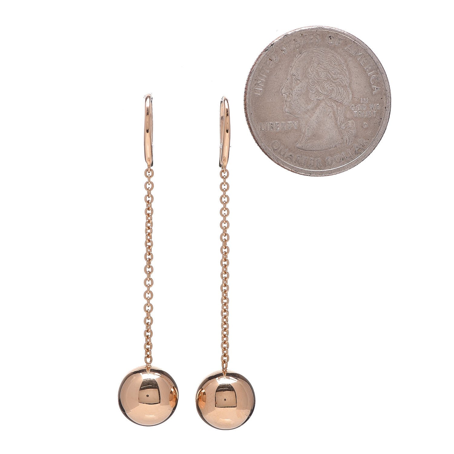 Tiffany 18K Yellow Gold 10mm HardWear Ball Hook Drop Earrings 2 of 5