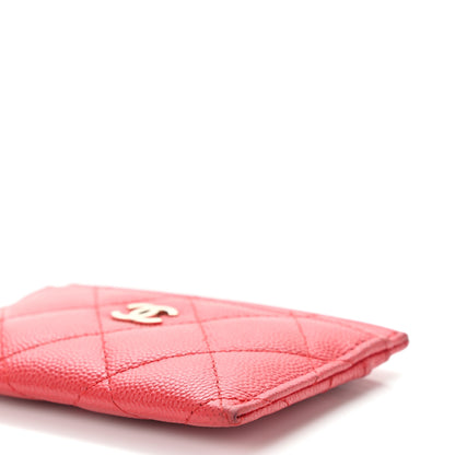 Chanel Caviar Quilted Card Holder Red 9 of 10