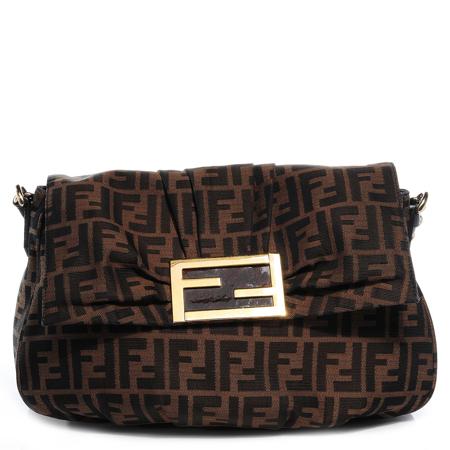 Zucca Patent Mia Shoulder Flap Tobacco
