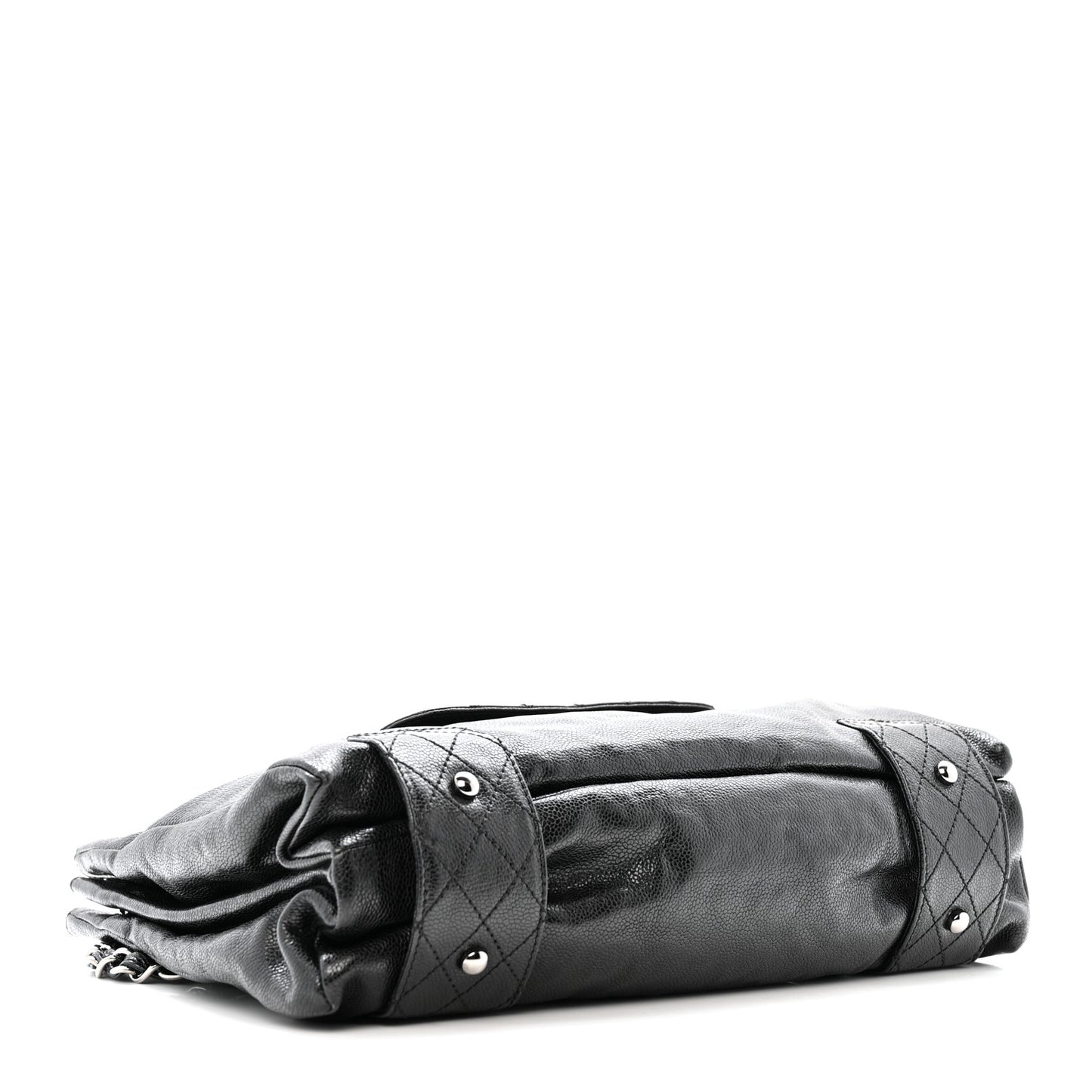 Glazed Caviar Pocket In The City Tote Black