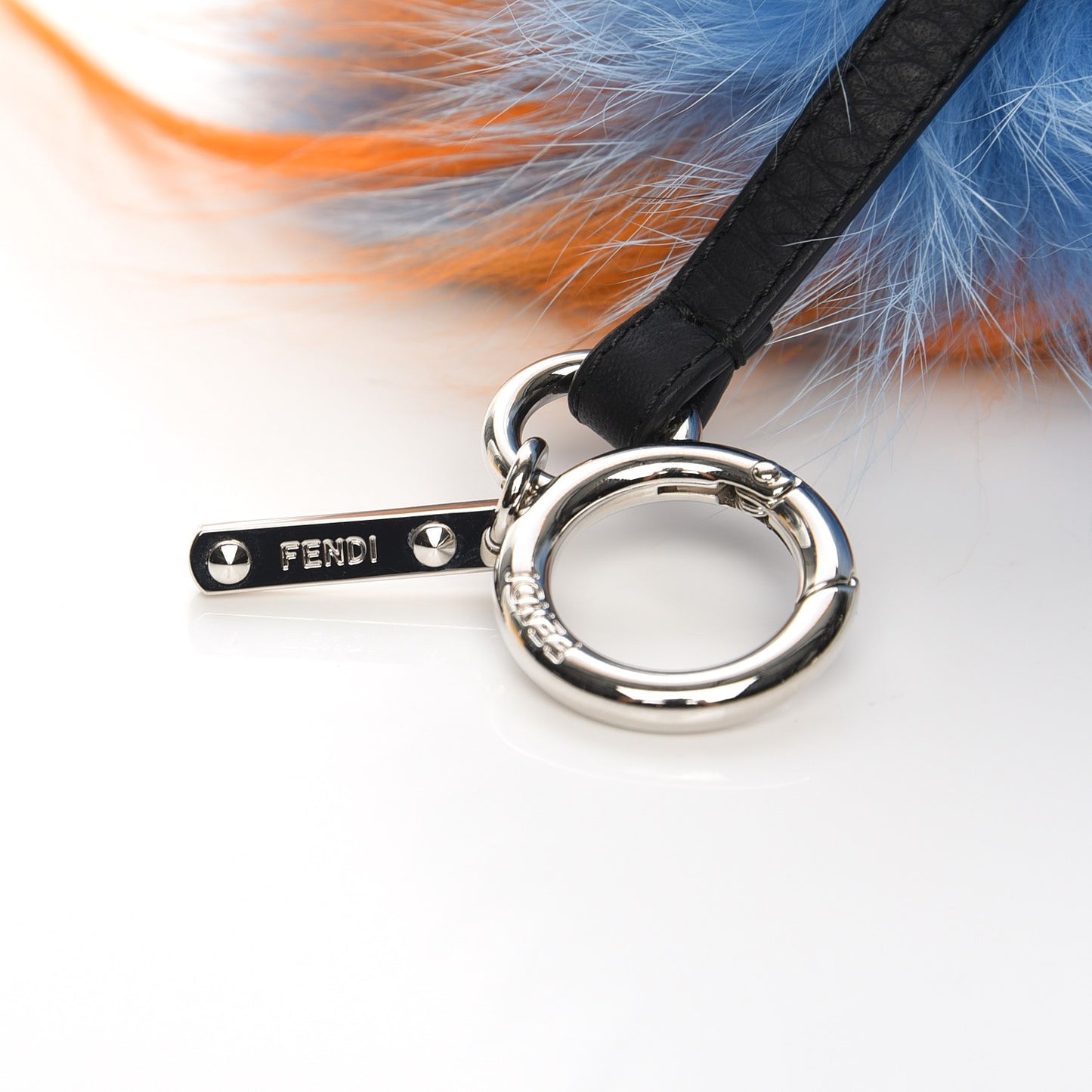Fox Rabbit Goat Mink Fur Vitello Flamingo Dawny Monster Bag Bug Charm Azzurro Sky Orange Multicolor
