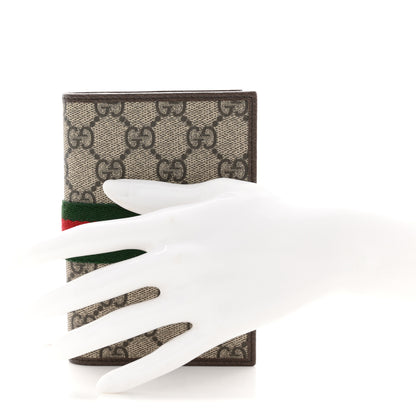 Gucci GG Supreme Monogram Web Passport Case Beige Brown 2 of 8