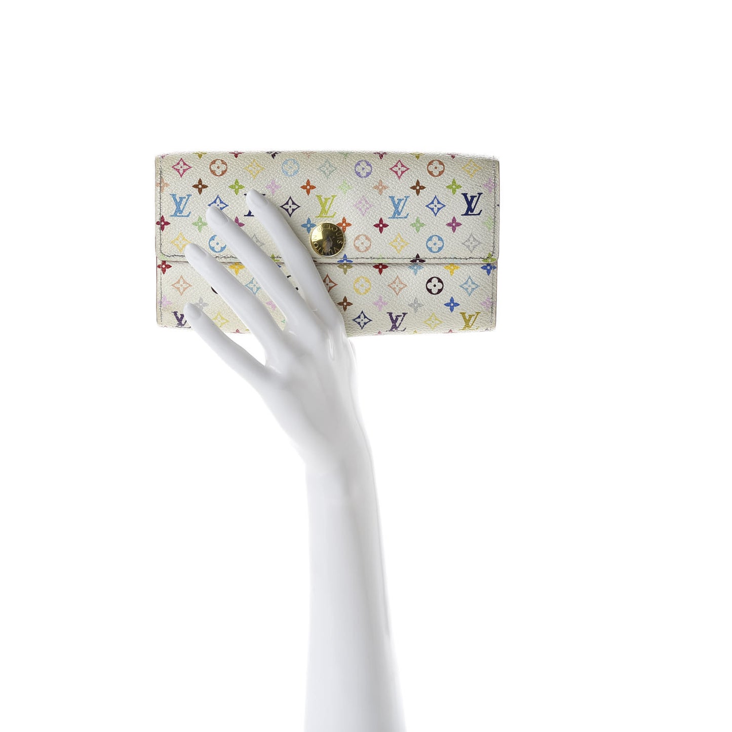 Monogram Multicolor Sarah Wallet White Citron