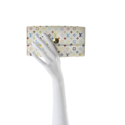 Louis Vuitton Monogram Multicolor Sarah Wallet White Citron 2 of 13