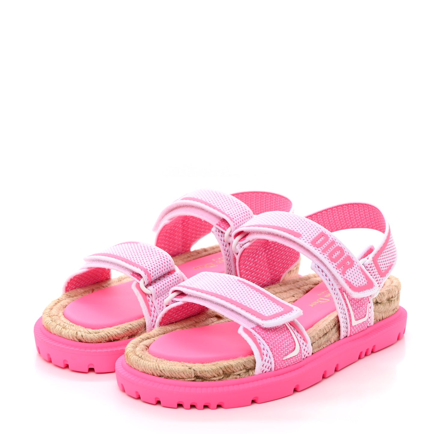 Technical Knit Jute Dioract 10mm Sandals 38 White Fuchsia