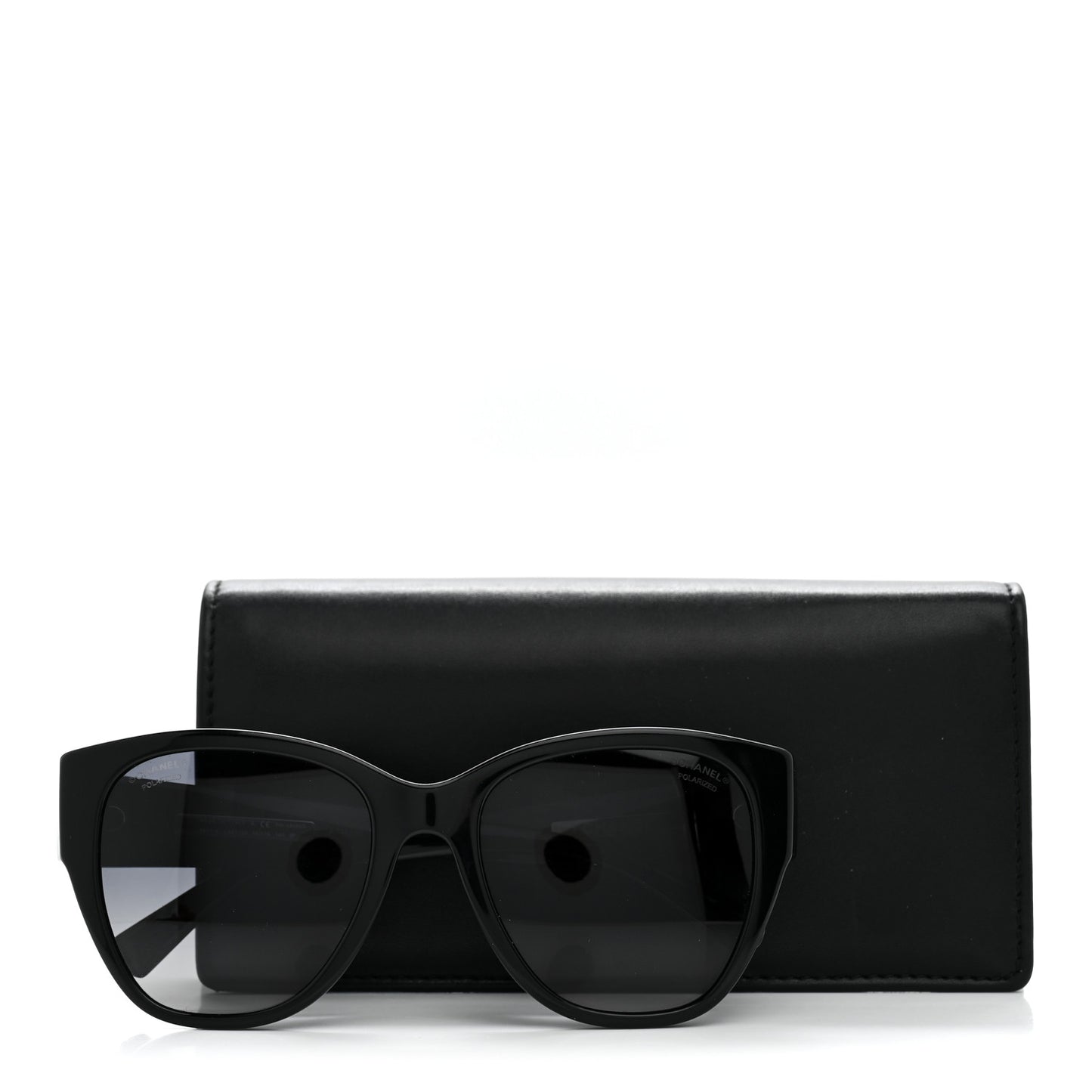 Acetate Polarized Butterfly CC Sunglasses 5412-A Black